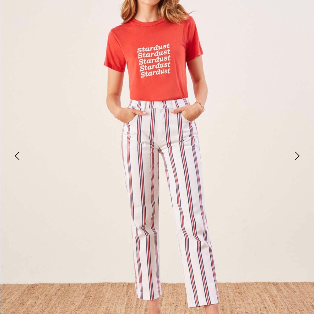Reformation Roper Jean - Grenada Stripe NWT